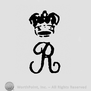 Mark with Crown over uppercase handwritten R | #105240