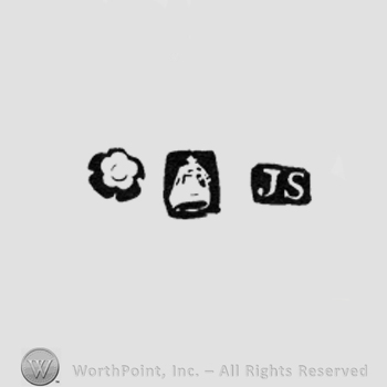 Js Mark On Rings Mark with A flower, a bell and the letters