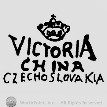 A crown above the text Victoria China