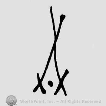 Mark with Two crossed swords and a dot. | #157205