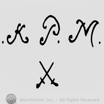 Mark with Two crossed swords and the letters "K P | #157284