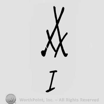 Mark with Two crossed swords above the roman | #157308