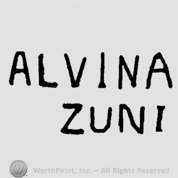 Mark with Alvina Zuni written. | #175369