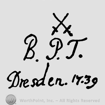 Mark with Two swords and the text "B. P. T. | #210890