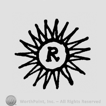 Letter R Sun Design Mark with The sun and the letter
