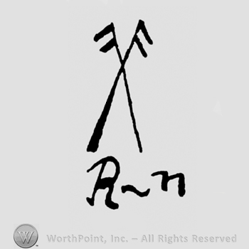 Mark with Two crossed swords, the letters "Rn" | #216536