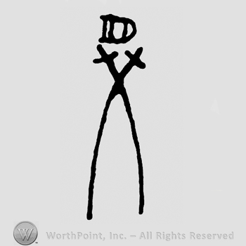 Mark with Two crossed swords and letter D on top. | #221127