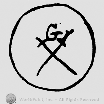 Mark with A circle, two swords and the letter | #221283