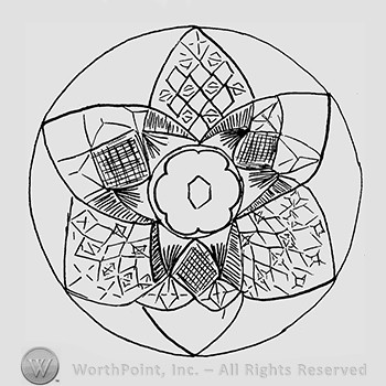 Mark with Glass Pattern: Fine-Cut Flower; plate. | #319145