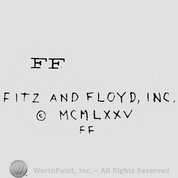 FF written above Fitz and Floyd, Inc.