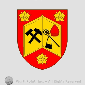 Mark with Heraldry: shield, three roses, book, | #534815