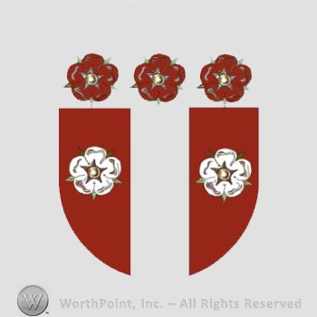 Shield With Roses Symbol Mark with Heraldry: shield, roses. | #537552