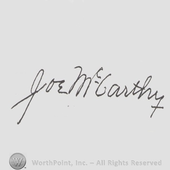 Signature: Joe McCarthy.