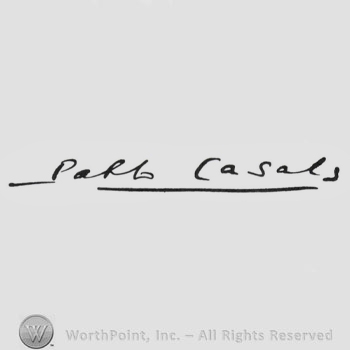 Mark with Signature: Pablo Casals. | #588808