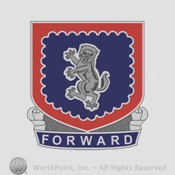 Mark with A shield, a wolverine, a ribbon and the | #658594