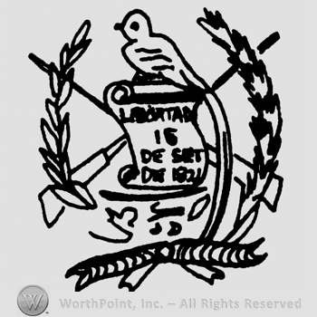 Mark with Crest with bird and crossed rifles | #65986