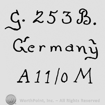 Mark with the text G 253 B Germany A 11/0 M | #66907