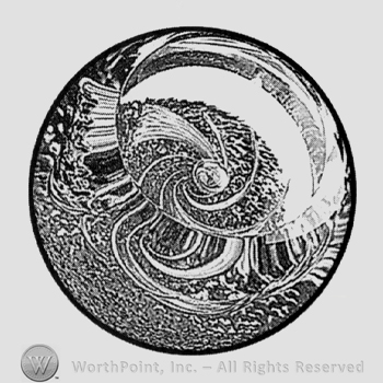 Mark with Glass Pattern: EXUBERANCE; paperweight. | #809285