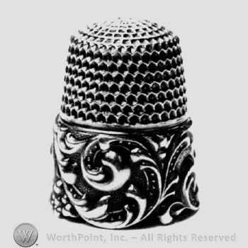 Mark with Silver Thimble: Scroll design, knurled | #886779
