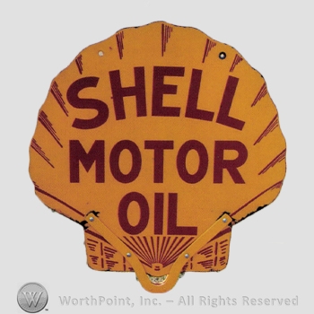 Shell Oil Text Mark with A shell and the text